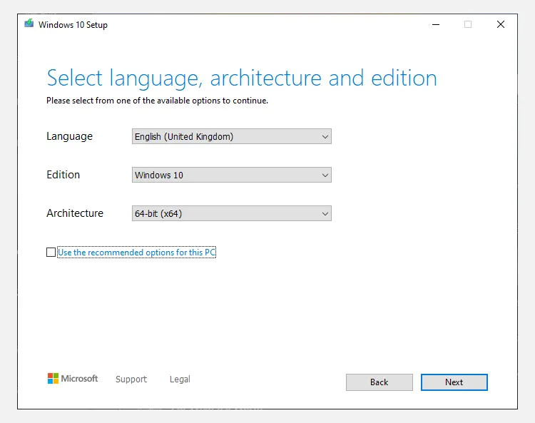 Giao diện công cụ Media Creation Tool của Microsoft để tạo USB cài đặt Windows 11
