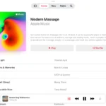 Giao diện danh sách phát nhạc không lời trong ứng dụng Apple Music trên iPhone