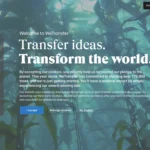 Giao diện đơn giản, thân thiện của WeTransfer khi người dùng tải lên và gửi file dung lượng lớn