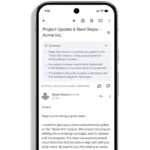 Giao diện Gmail hiển thị tính năng tóm tắt email tự động của Gemini trên điện thoại thông minh