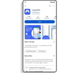 Giao diện Google Play Store hiển thị huy hiệu Đã xác minh trên trang thông tin ứng dụng VPN đáng tin cậy.