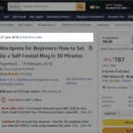 Giao diện lịch sử đơn hàng và mua sắm của tôi trên Amazon