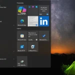 Giao diện Menu Start và Taskbar của Windows 10 đặt ở bên trái màn hình