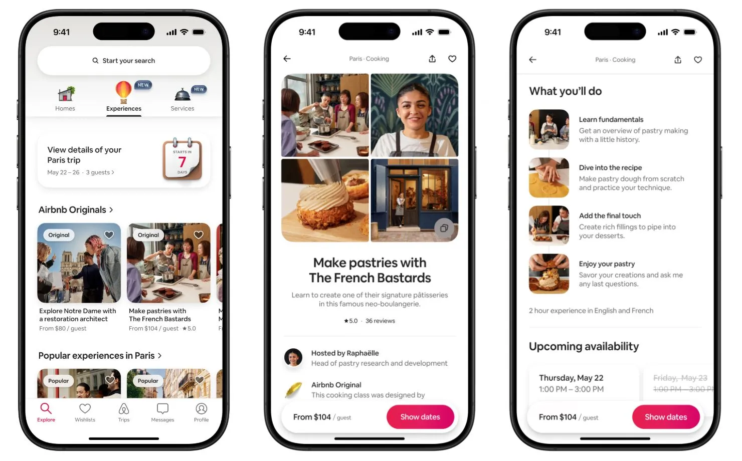 Giao diện minh họa các hoạt động trải nghiệm địa phương độc đáo trên Airbnb