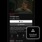 Giao diện người dùng tính năng tải xuống cả mùa phim Netflix trên iPhone