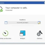 Giao diện phần mềm chống keylogger Ghostpress trên máy tính, thể hiện sự đơn giản và hiệu quả trong việc bảo vệ dữ liệu.