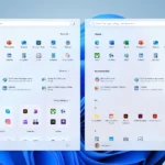 Giao diện Start Menu Windows 11 mới với tùy chọn bố cục theo Thể loại (Category) và Dạng lưới (Grid)