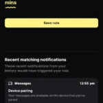 Giao diện tạo quy tắc thông báo tùy chỉnh trên ứng dụng BuzzKill cho Android