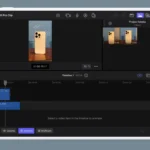 Giao diện timeline của Final Cut Pro trên iPad với biểu tượng Live Drawing