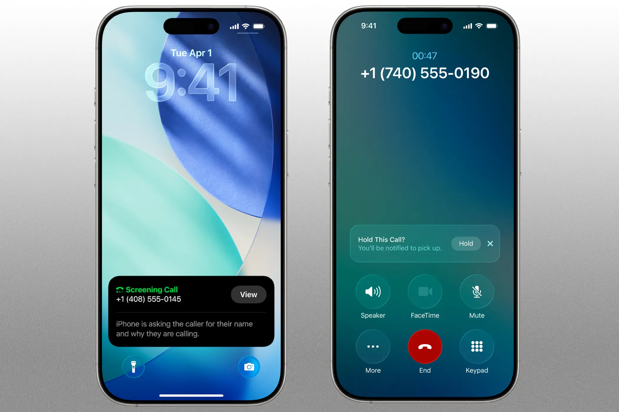 Giao diện tính năng Lọc Cuộc Gọi và Giữ Cuộc Gọi trên iPhone với iOS 26