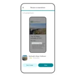 Giao diện tính năng xem lại và quản lý ảnh chụp màn hình địa điểm du lịch trong Google Maps
