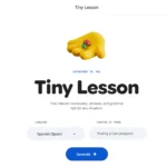 Giao diện Tiny Lesson của Google Little Language Lessons, hiển thị cuộc hội thoại mẫu giúp học tiếng Anh tự nhiên.