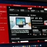 Giao diện toàn màn hình của Zen Browser hiển thị trang web MakeUseOf, minh họa khả năng duyệt web nhanh chóng.