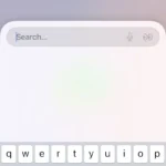 Giao diện tối giản của trình duyệt Arc Search trên iPhone với trường tìm kiếm và URL tích hợp