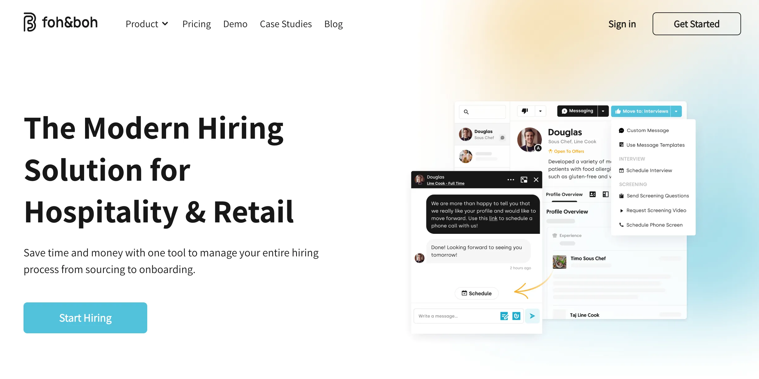 Giao diện trang chủ website Foh&Boh
