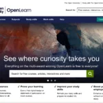 Giao diện trang web học trực tuyến miễn phí OpenLearn của The Open University