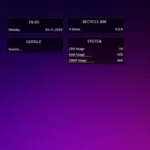 Giao diện tùy biến desktop Windows 11 với Rainmeter và skin Illustro