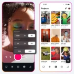 Giao diện ứng dụng Edits hiển thị các tính năng chỉnh sửa video