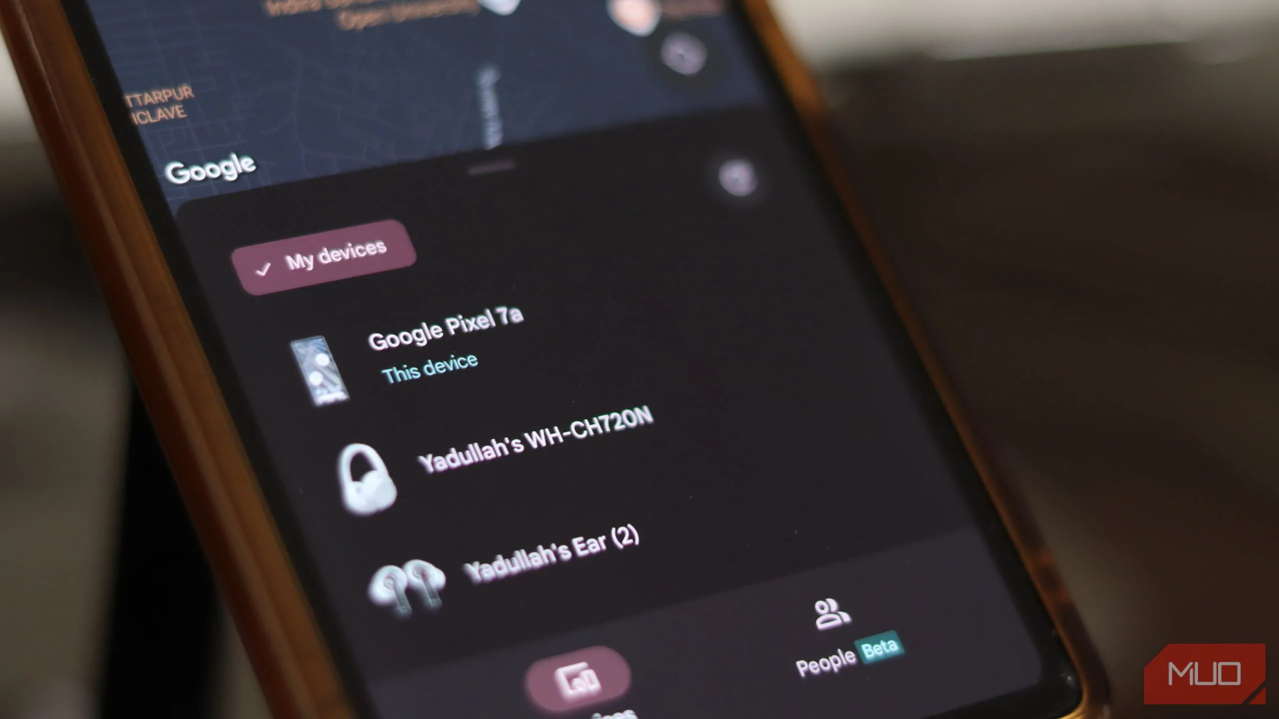 Giao diện ứng dụng Find My trên Android