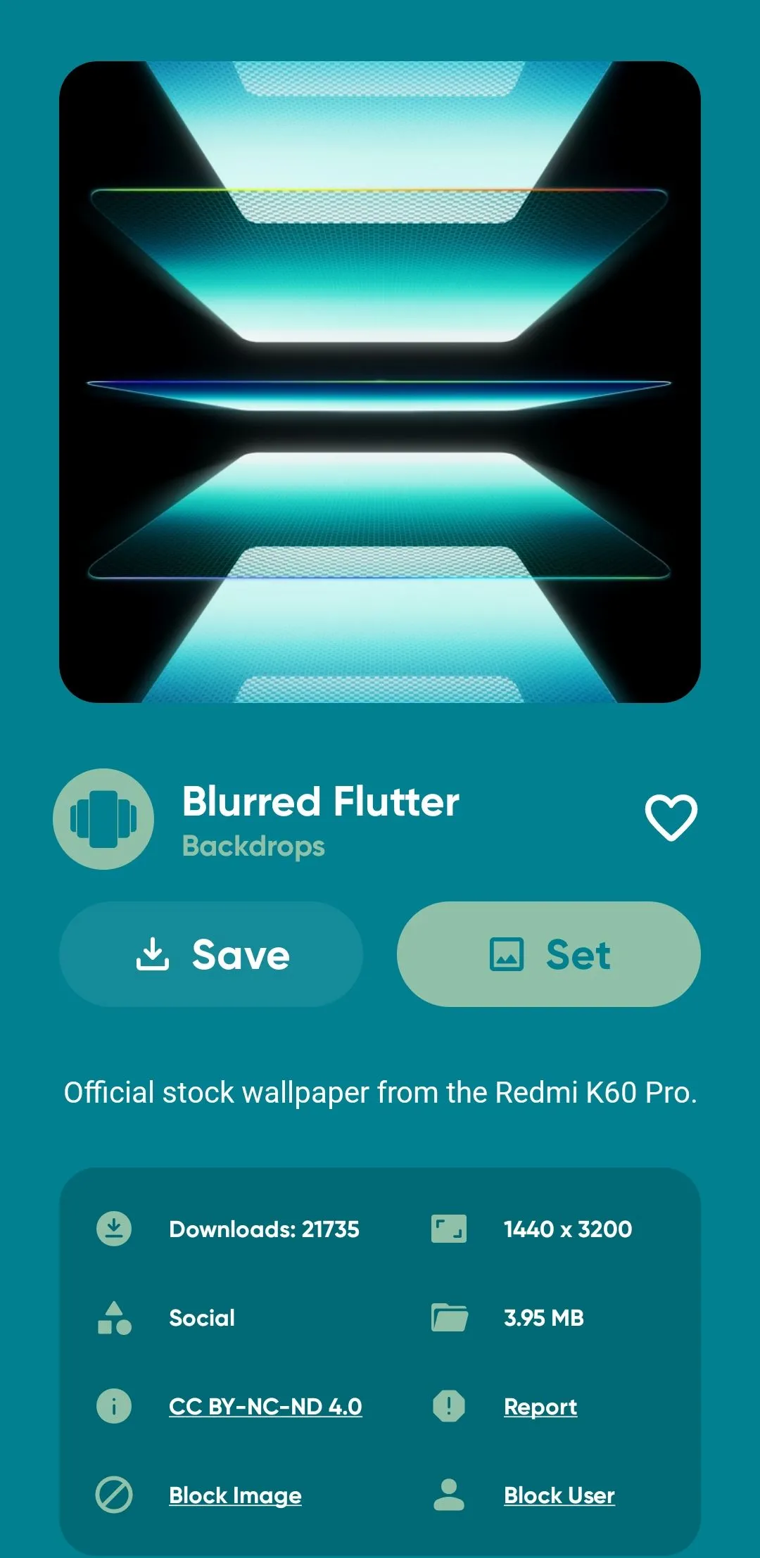 Giao diện ứng dụng hình nền Backdrops trên Android với các danh mục tìm kiếm