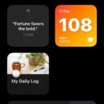 Giao diện widget Thời gian sử dụng (Screen Time) trên iPhone hiển thị tổng quan thói quen dùng điện thoại.