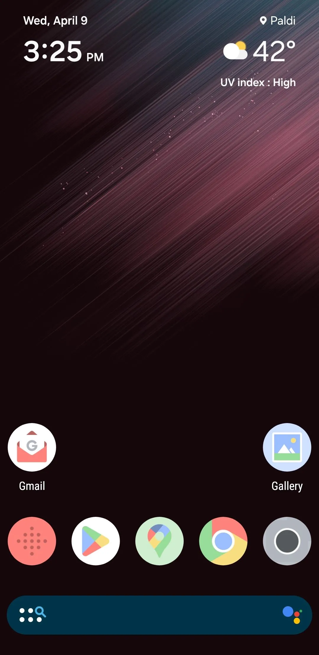 Gói biểu tượng Delta được áp dụng trên màn hình chính Android