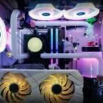 Hệ thống tản nhiệt nước và card đồ họa hiệu năng cao trong máy tính gaming