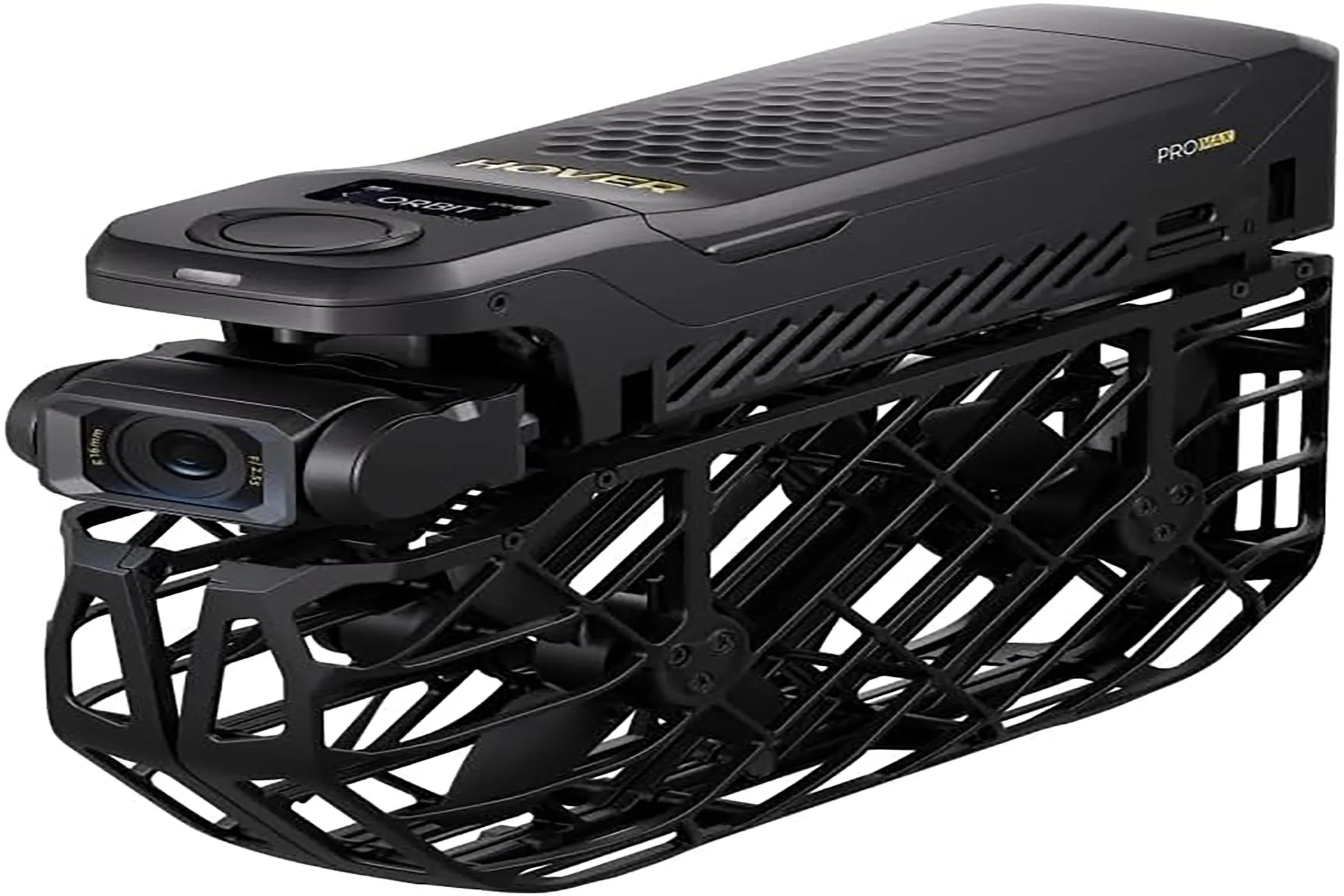 Hình ảnh drone HOVERAir X1 Promax khi gập gọn, thể hiện thiết kế di động và tiện lợi.