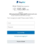 Hình ảnh ví dụ về yêu cầu liên kết tài khoản trong chiêu lừa đảo PayPal mới.