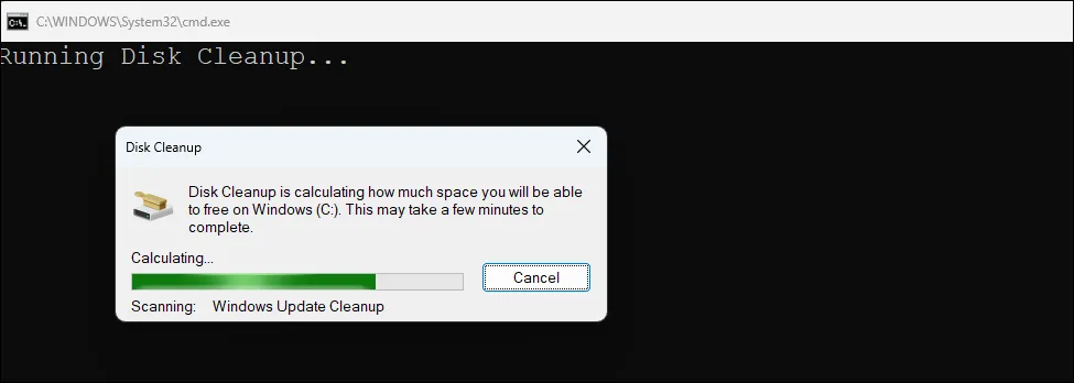 Hộp thoại Disk Cleanup cùng menu Cleanup &amp; Optimization của Windows Maintenance Tool để dọn dẹp ổ đĩa