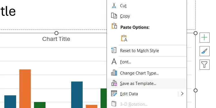 Hộp thoại Lưu dưới dạng Mẫu (Save As Template) khi lưu biểu đồ tùy chỉnh trong PowerPoint.