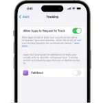 Hộp thoại yêu cầu cấp quyền theo dõi ứng dụng trên iPhone