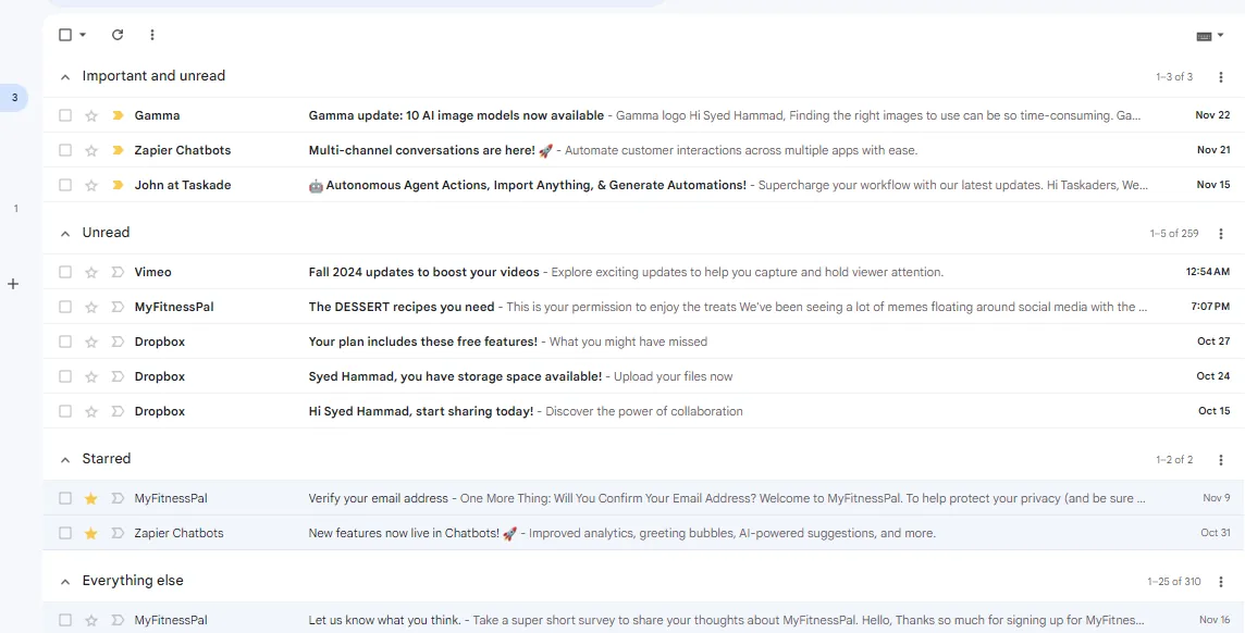 Hộp thư đến ưu tiên của Gmail với khả năng phân loại email hiệu quả
