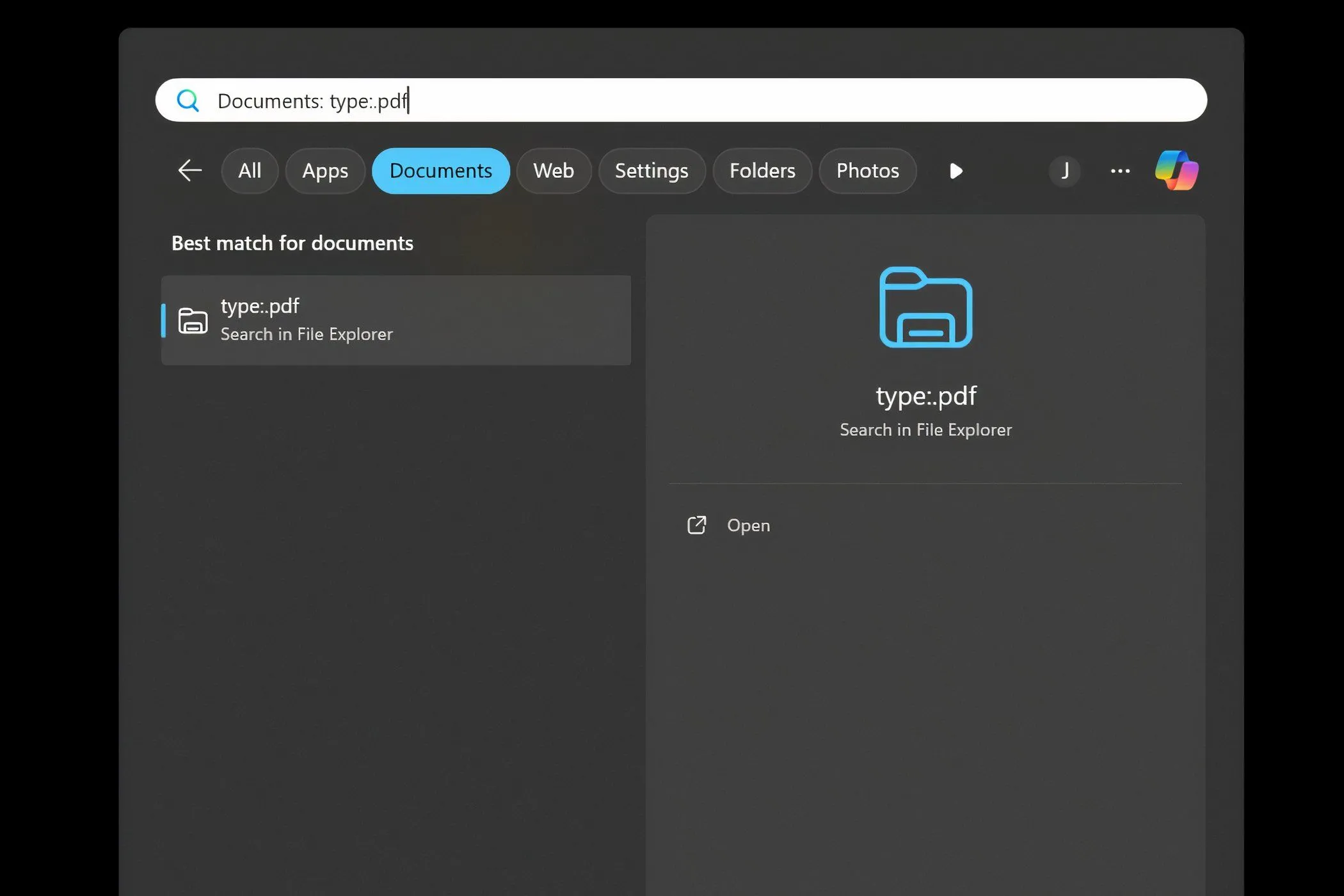 Hướng dẫn dùng bộ lọc định dạng tệp (File Type Filter) trong tìm kiếm Windows
