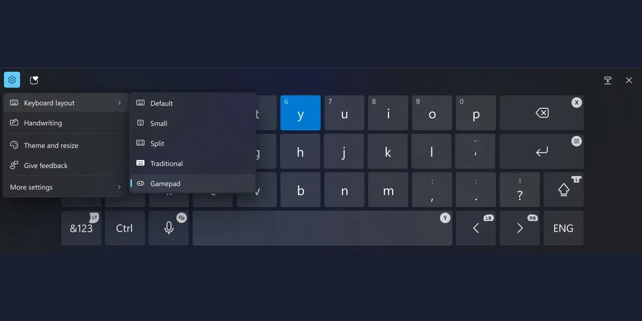 Hướng dẫn thay đổi cài đặt Windows 11 để kích hoạt bàn phím Gamepad cho tay cầm Xbox
