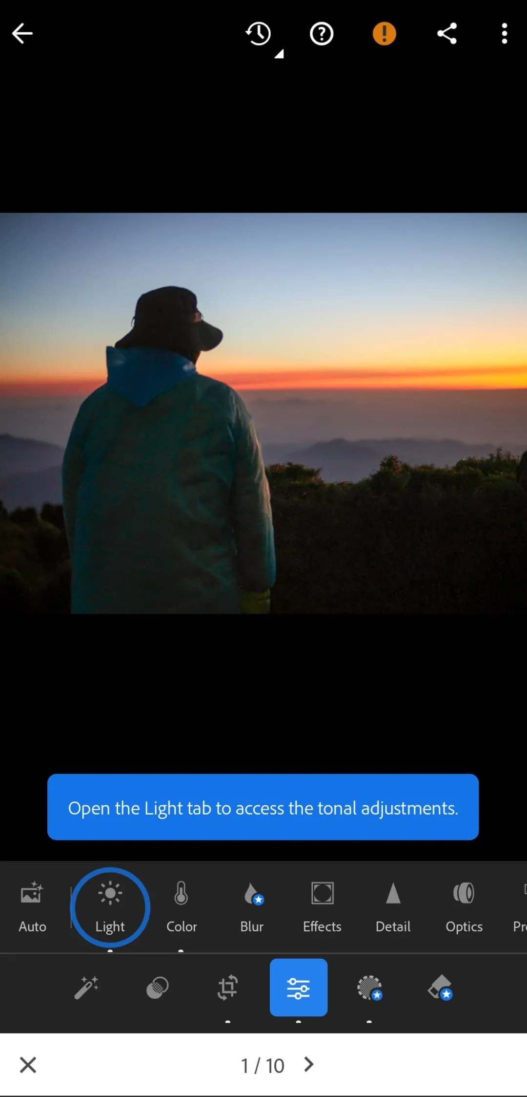 Hướng dẫn từng bước sử dụng các công cụ cơ bản của Lightroom Mobile để chỉnh sửa ảnh