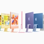 iMac M4 hiển thị trong tất cả màu sắc năm 2024