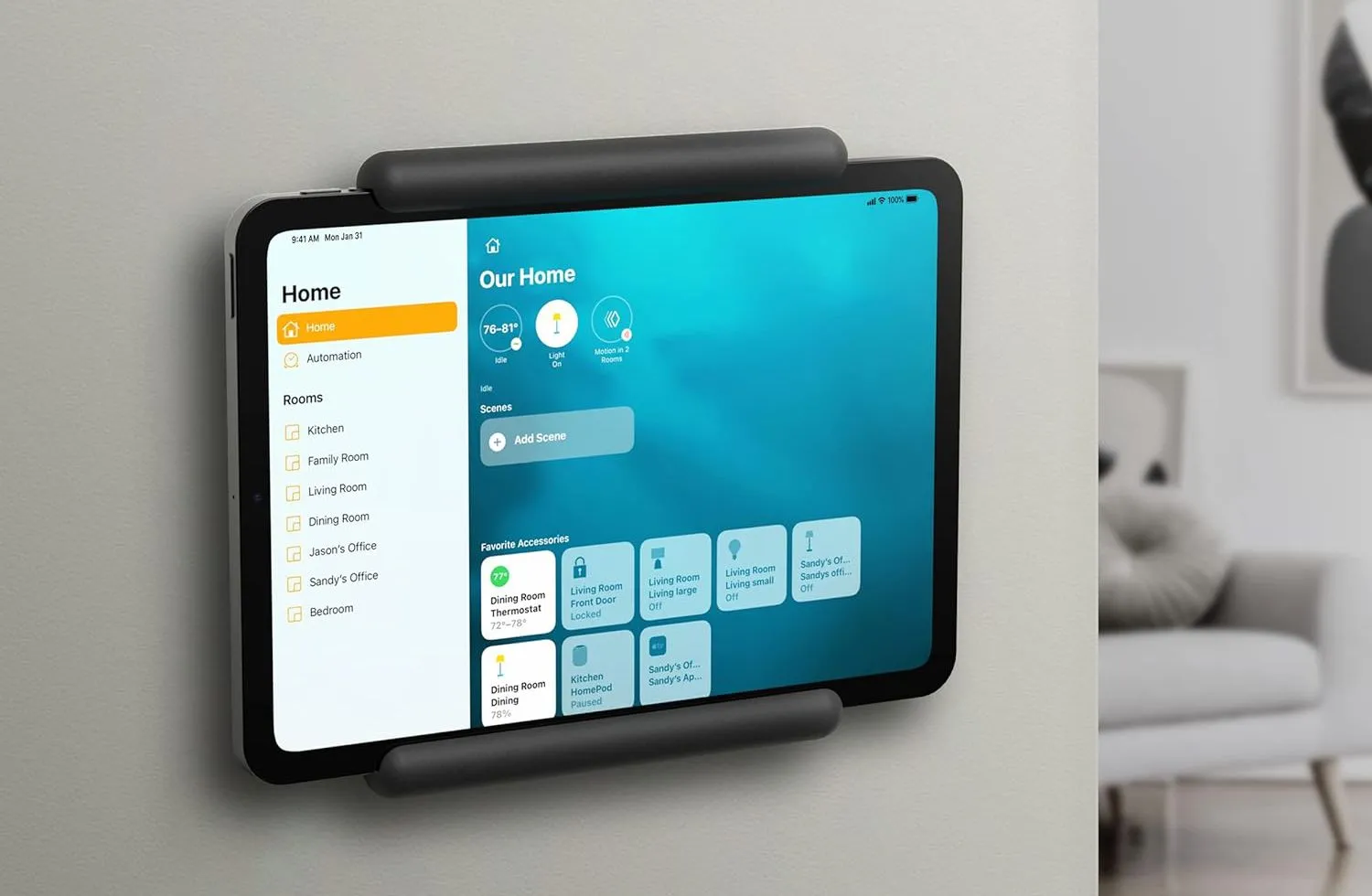 iPad được sử dụng làm trung tâm điều khiển nhà thông minh