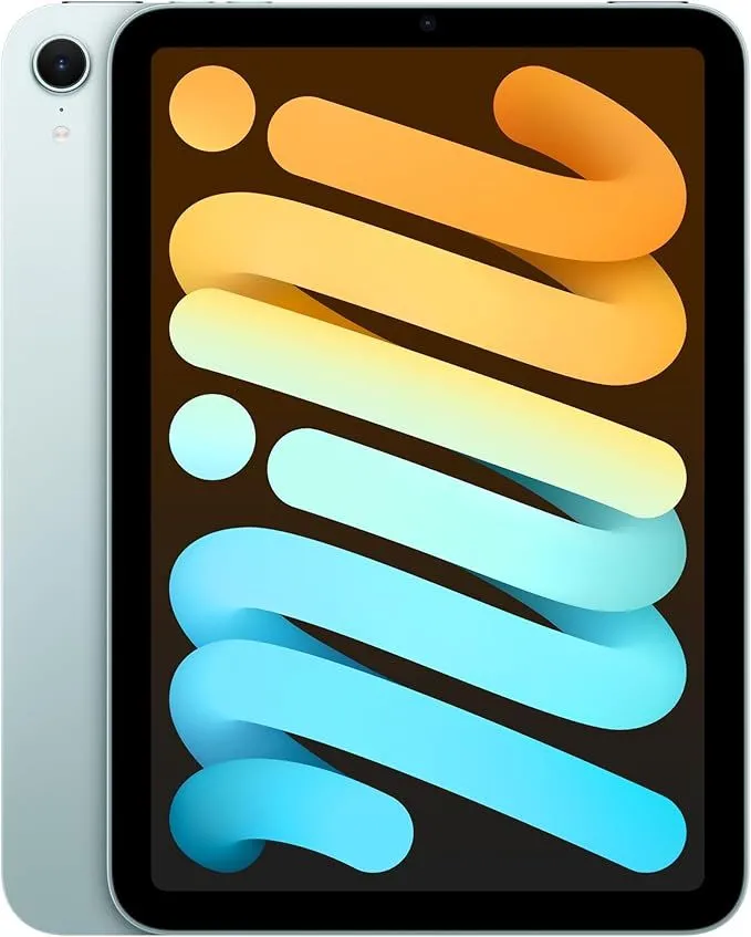 iPad mini (A17 Pro) màu xanh trên nền tối