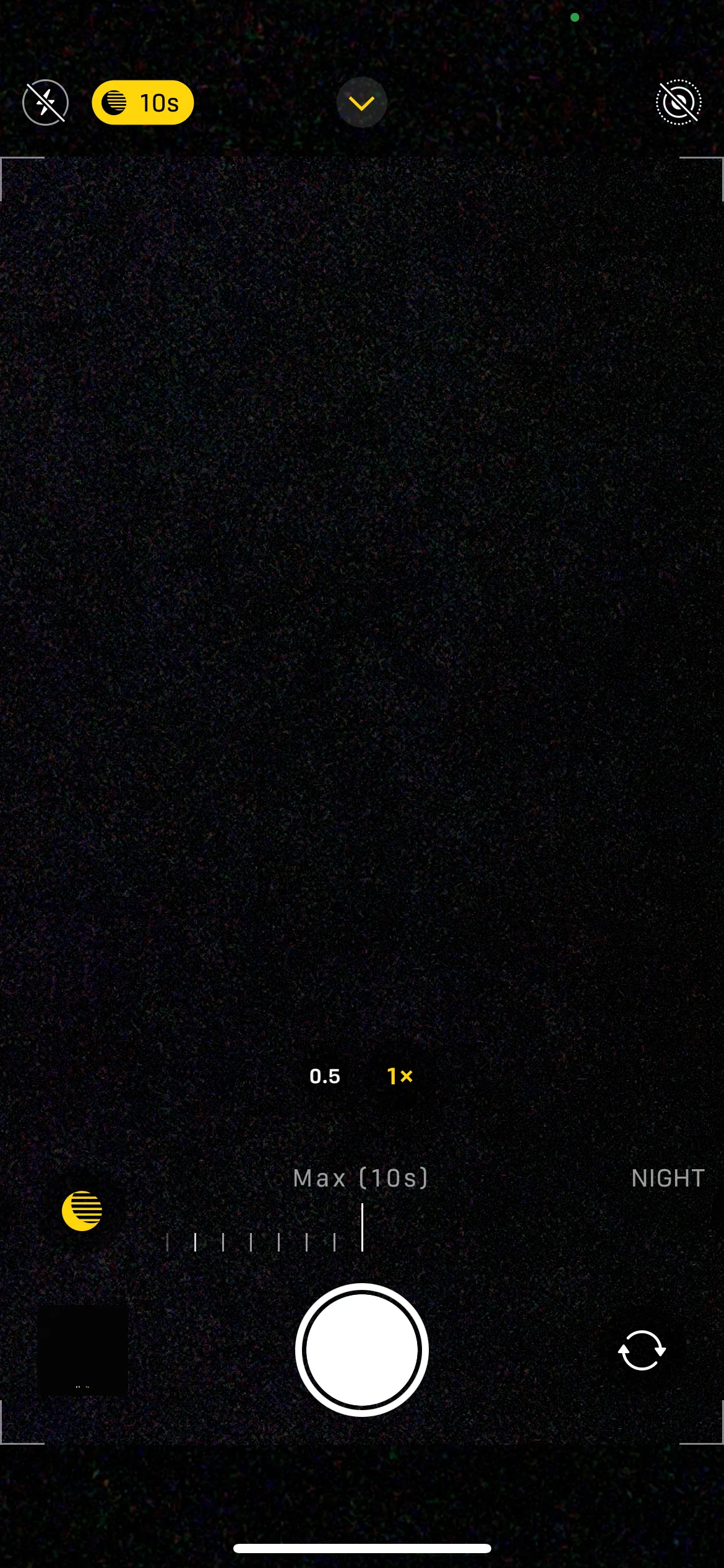 iPhone hiển thị thanh trượt thời lượng Night Mode