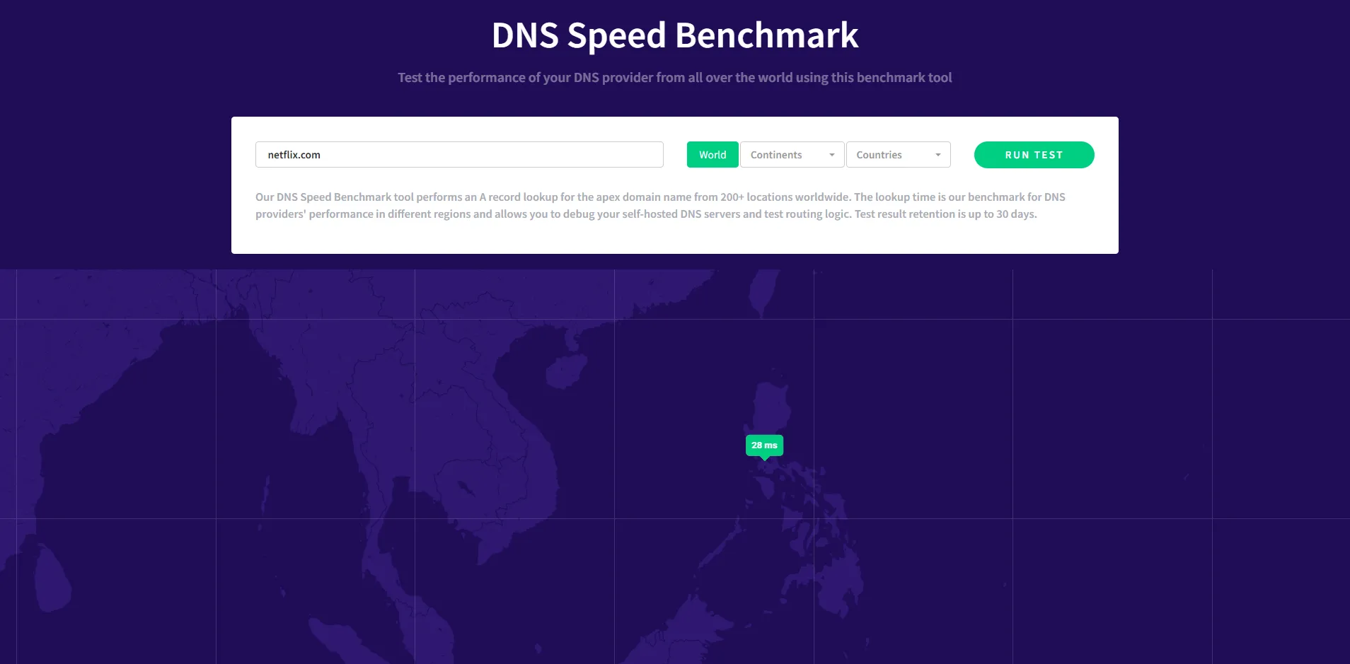 Kết quả kiểm tra tốc độ DNS bằng công cụ DNSperf, so sánh DNS mặc định và Cloudflare 1.1.1.1