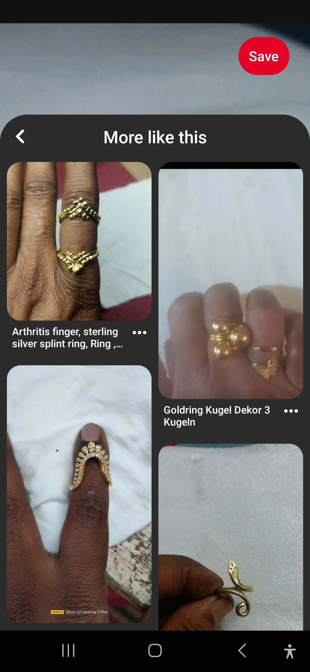 Kết quả tìm kiếm hình ảnh trên Pinterest trên điện thoại