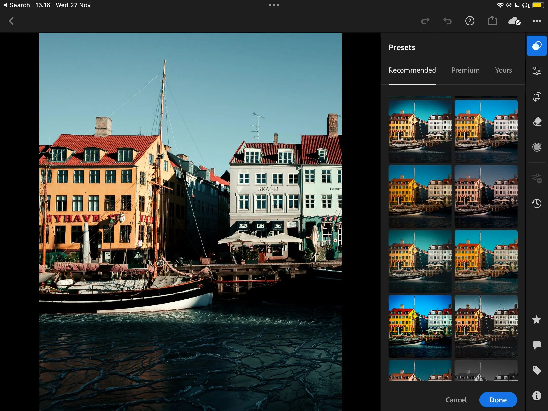 Khám phá tính năng Đề Xuất Preset AI (Recommended Presets) trong ứng dụng Adobe Lightroom di động