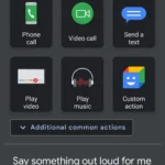 Khung giao diện ứng dụng Action Blocks của Google trên Android, hiển thị phím tắt "Gọi John"