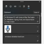 Lịch sử Clipboard Windows hiển thị các mục đã sao chép gần đây