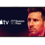 Logo Apple TV và MLS Season Pass hiển thị trên màn hình iPhone