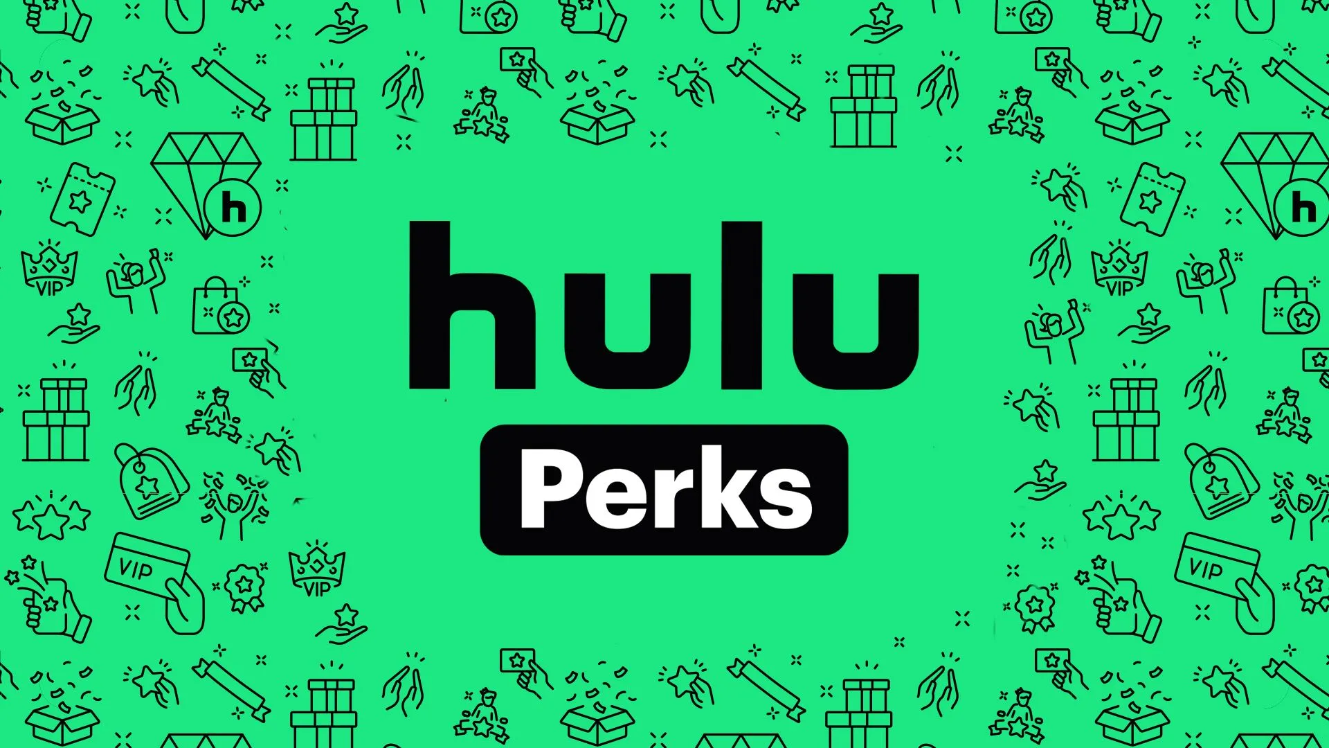 Logo chương trình ưu đãi Hulu Perks với chữ Hulu cách điệu