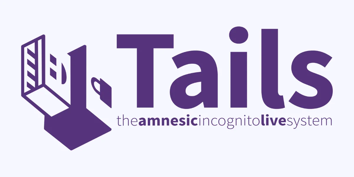 Logo của hệ điều hành Tails OS, biểu tượng quyền riêng tư và bảo mật trực tuyến