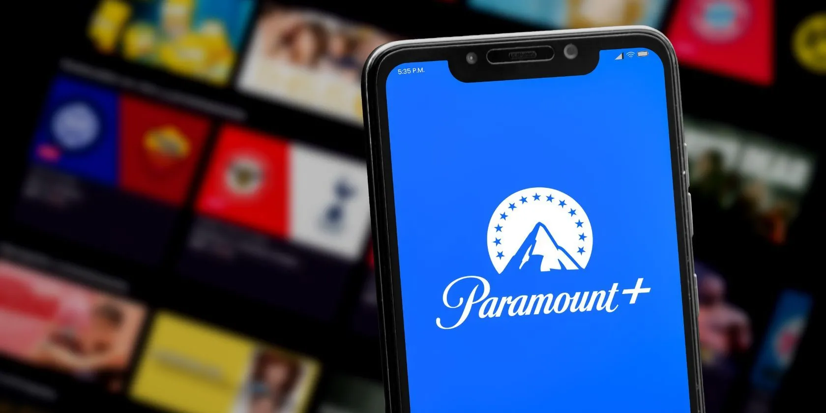 logo Paramount+ trên điện thoại thông minh