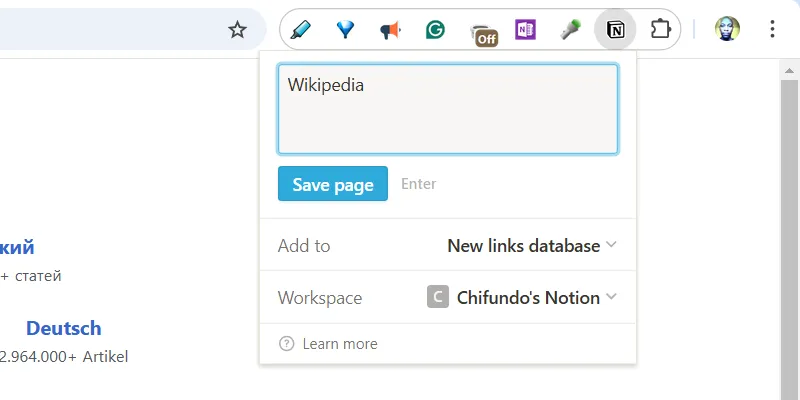 Lưu trang web vào không gian làm việc Notion của bạn bằng Notion Web Clipper, tiện lợi cho việc thu thập thông tin.